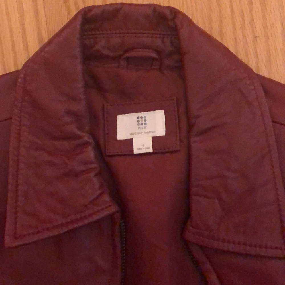 Apt. 9 Red leather lamb skin jacket